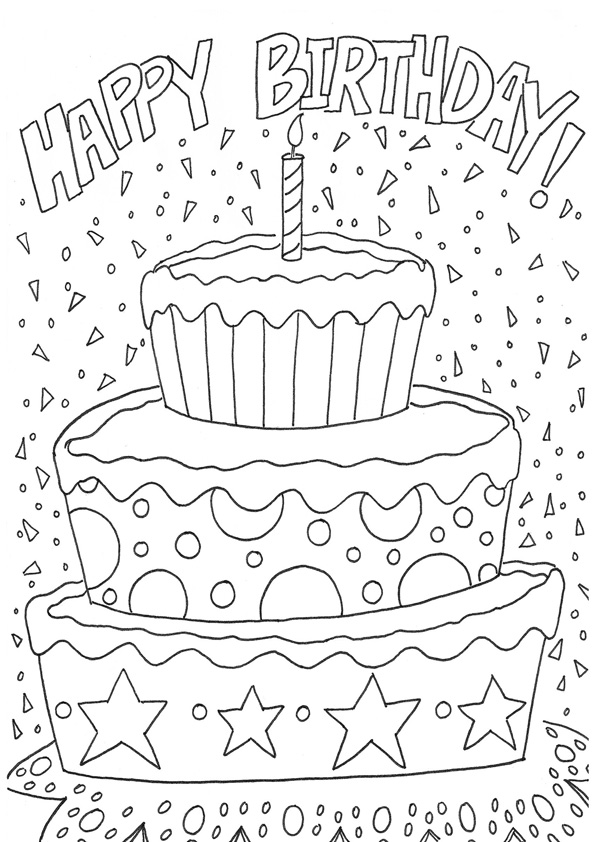 Coloring Pages | Happy Birthday Celebration Coloring Pages