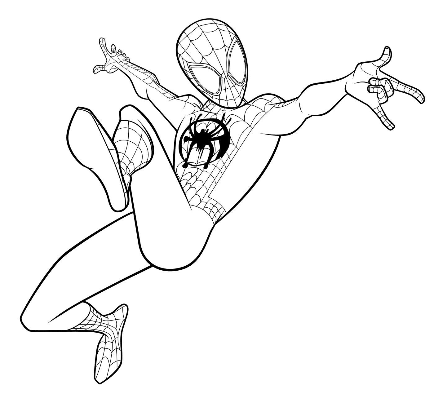 Spider-Man Coloring Miles Morales - Get Coloring Pages