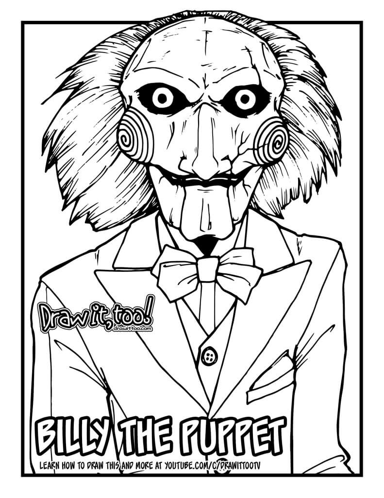 Billy the Puppet Coloring Page - Free Printable Coloring Pages for Kids