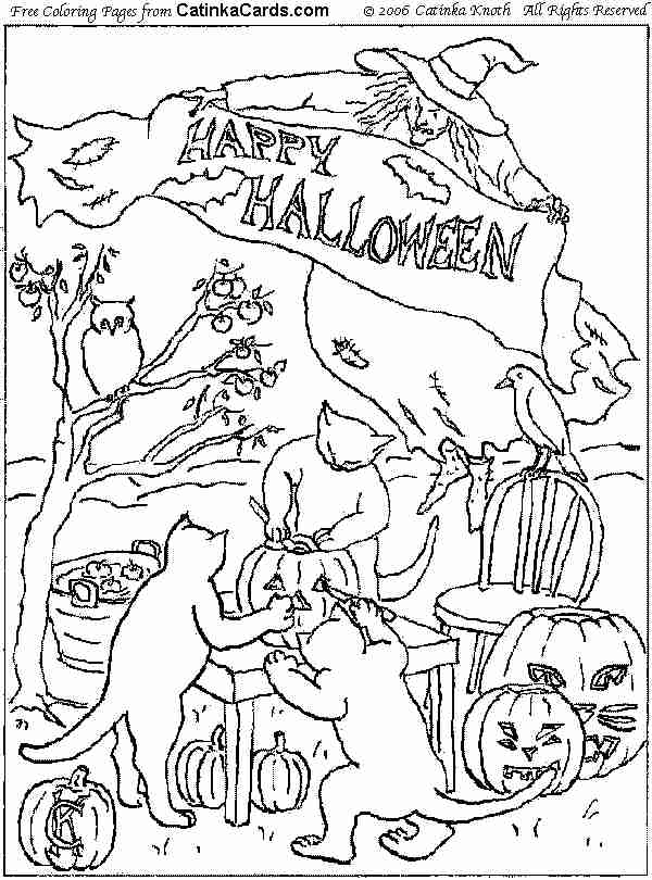 Animal and Maine Coloring Pages #1936 Halloween Cat Coloring Pages ...