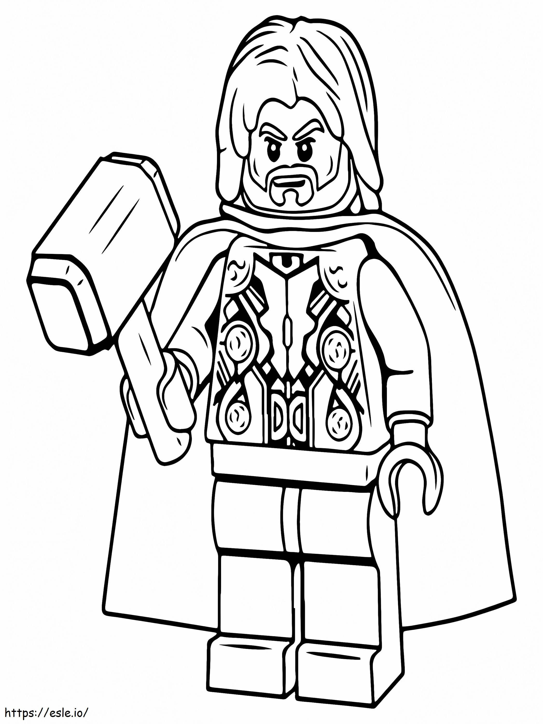 Thor Lego Avengers coloring page