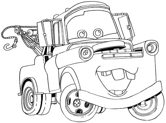 How to Draw Tow Mater from Disney Cars Movie - How to Draw Step by Step  Drawing Tutorials