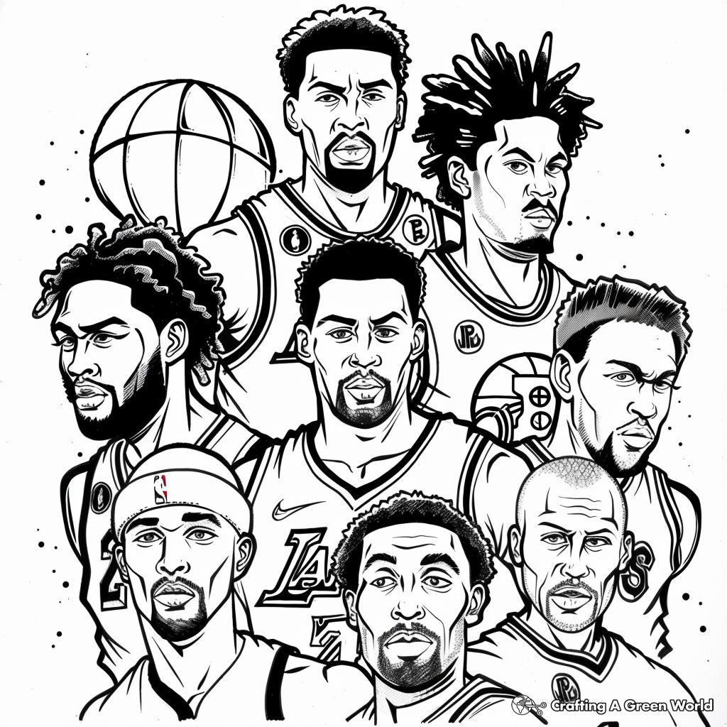 NBA Basketball Coloring Pages - Free ...