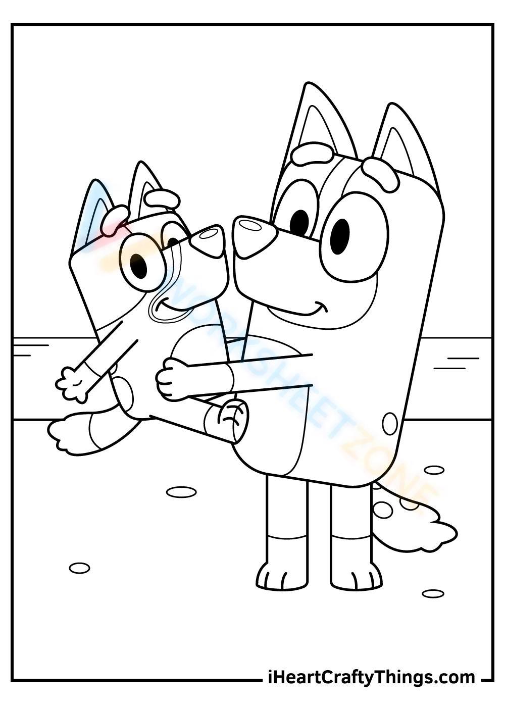 Bluey Coloring Pages Worksheets 2024
