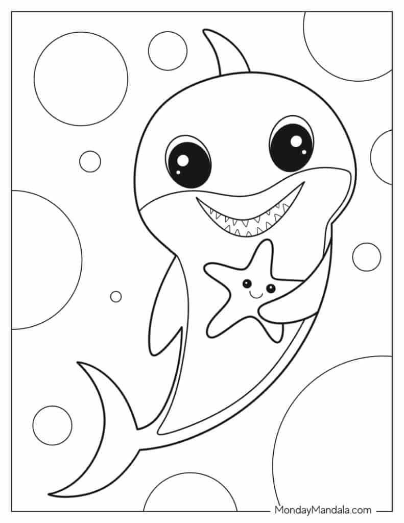 24 Baby Shark Coloring Pages (Free PDF ...