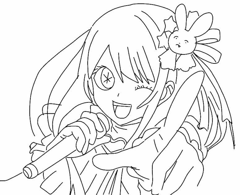 Ai Hoshino from Oshi No Ko coloring page - Download, Print or Color Online  for Free