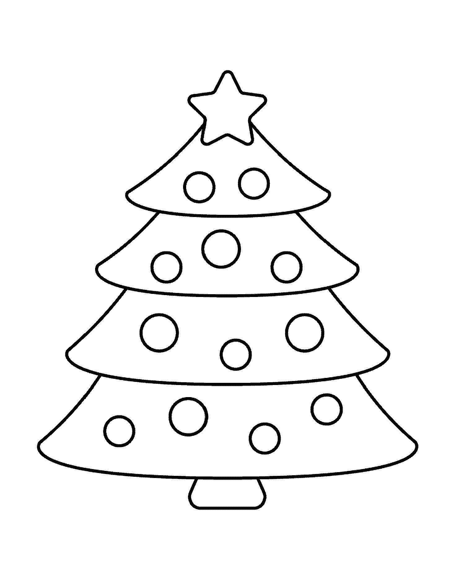 Christmas Tree Coloring Page - Etsy