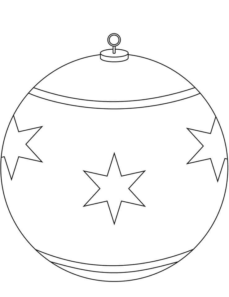 Round Christmas Ornament Coloring Page - Free Printable Coloring Pages for  Kids