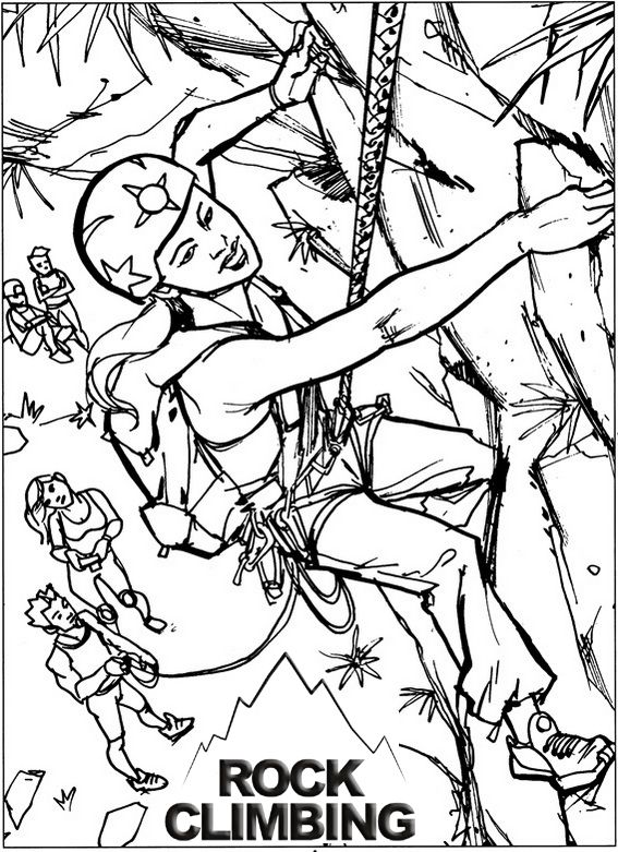 Welcome to this website, the world's first action sports coloring book  featuring rock climbers - … | Sports coloring pages, Coloring pages,  Childrens colouring book