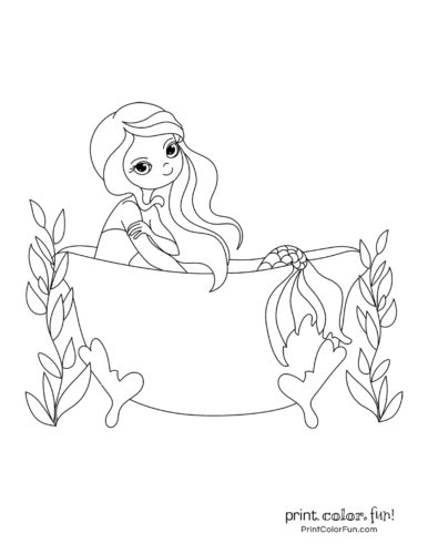 30+ mermaid coloring pages: Free fantasy printables - Print. Color. Fun!