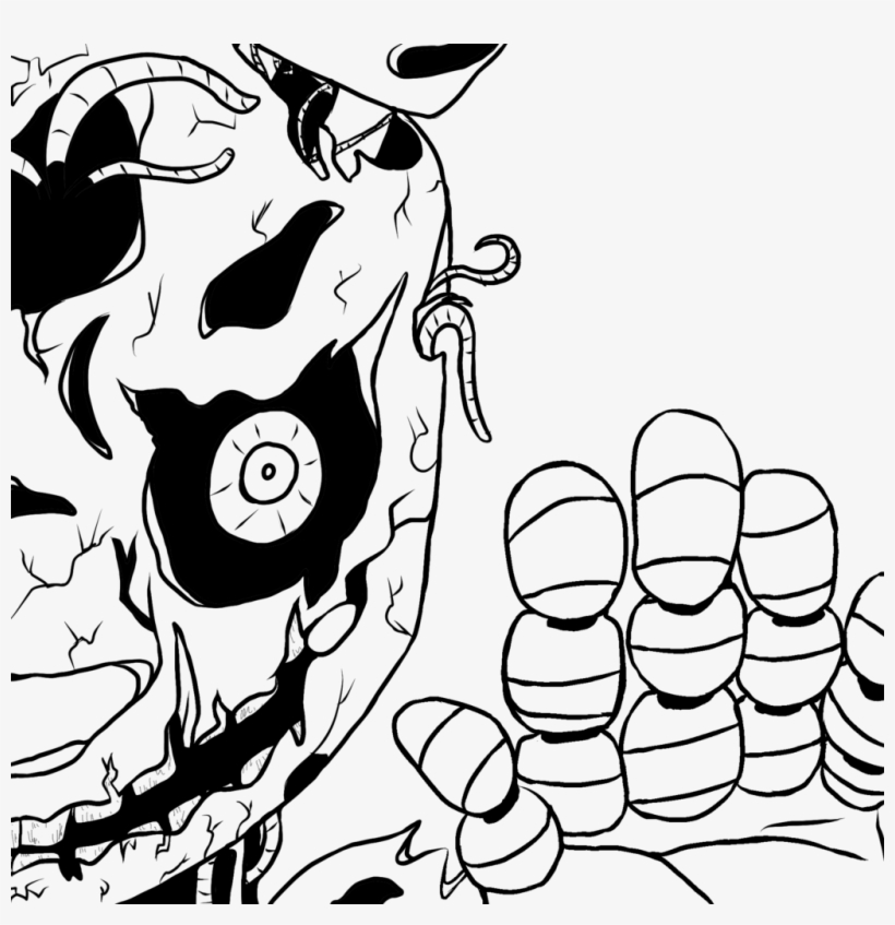 Fnaf Springtrap Coloring Page - Springtrap Line Drawing PNG Image |  Transparent PNG Free Download on SeekPNG