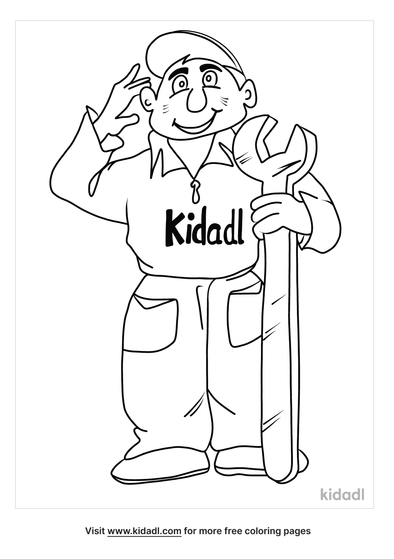 Mechanic Coloring Pages | Free People Coloring Pages | Kidadl