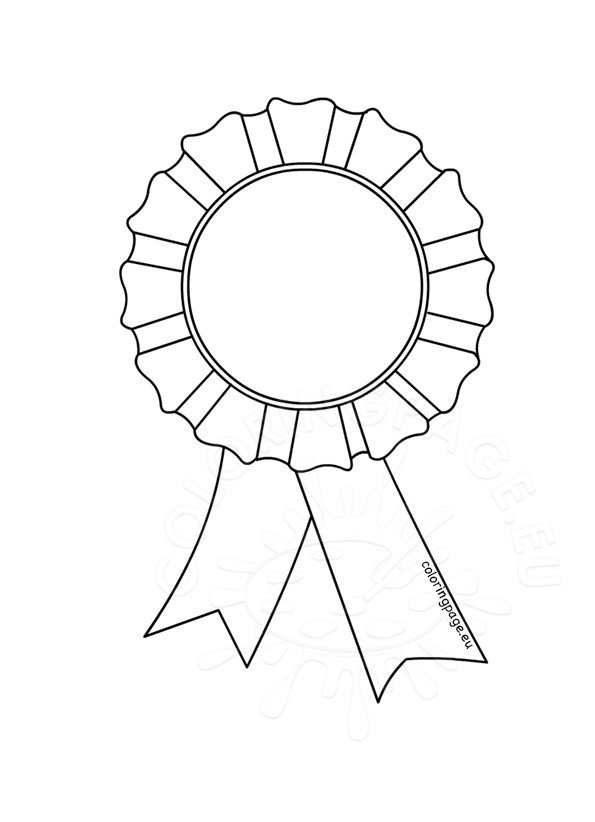 Award rosette template | Coloring Page
