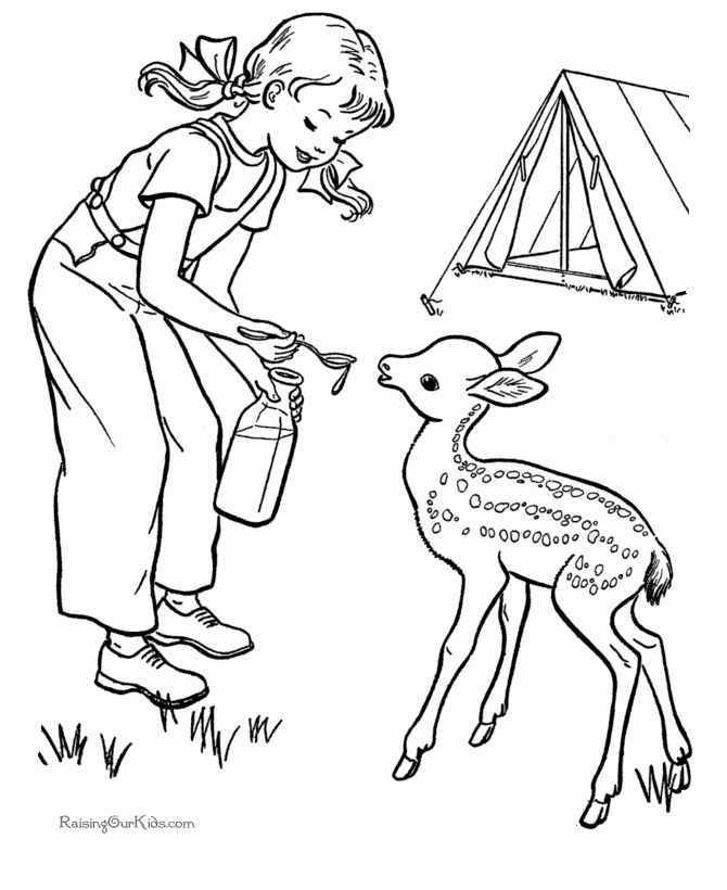 Free Camping Coloring Pages for Kids, coloring pages summer ...