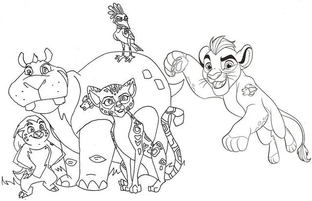 Best Lion Guard Coloring Pages of Kion Bunga Fuli Ono and Beshte | Coloring  pages, Lion guard, Disney coloring pages
