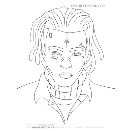 Coloring Pages Xxtentacion Sketch