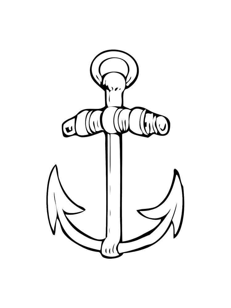 Anchor Coloring Page. Free Printable Anchor Coloring Page - Coloring Nation