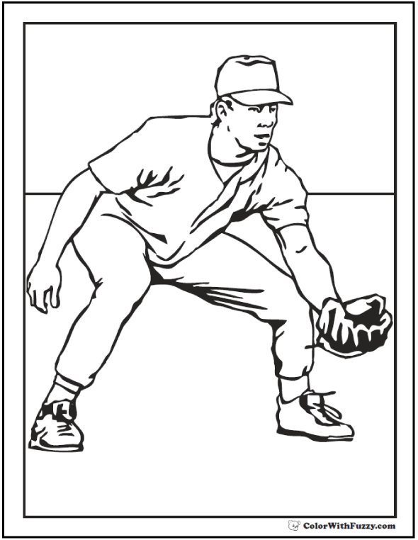 Baseball Coloring Pages ✨ Pitcher and Batter Sports Coloring Pages