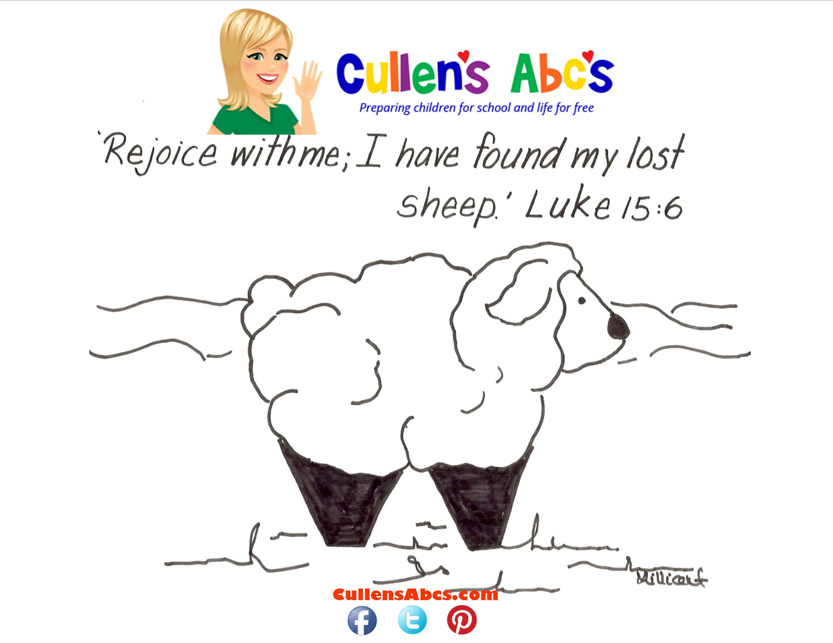 Bible Key Point Coloring Page | Lost Sheep Parable | Christian ...