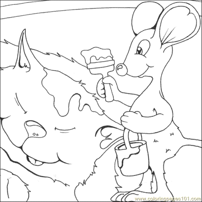 Painting Mouse Coloring Page for Kids - Free Mouse Printable Coloring Pages  Online for Kids - ColoringPages101.com | Coloring Pages for Kids