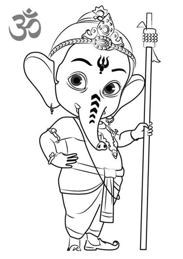Coloring Pages | Bal Ganesha Coloring Pages for Kids