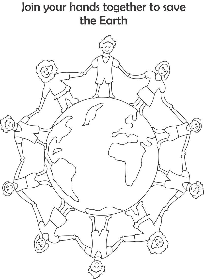 Earth day printable coloring page for kids 4