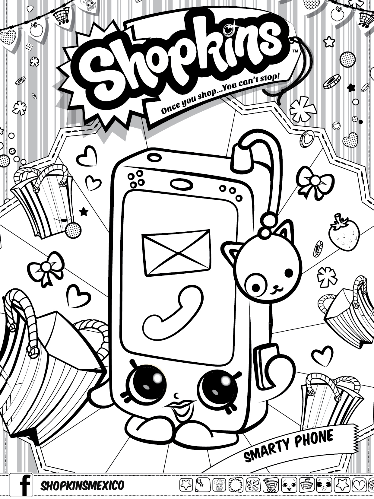 Shopkins Smarty Phone Coloring Page - Get Coloring Pages