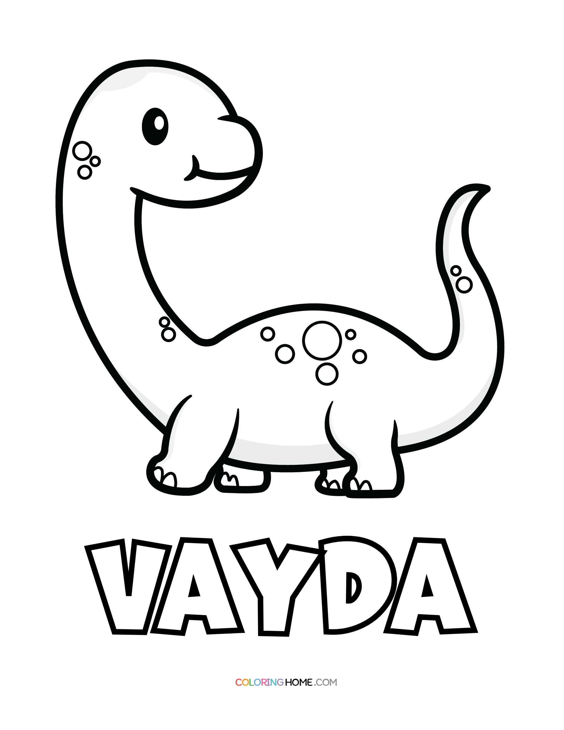 Vayda dinosaur coloring page