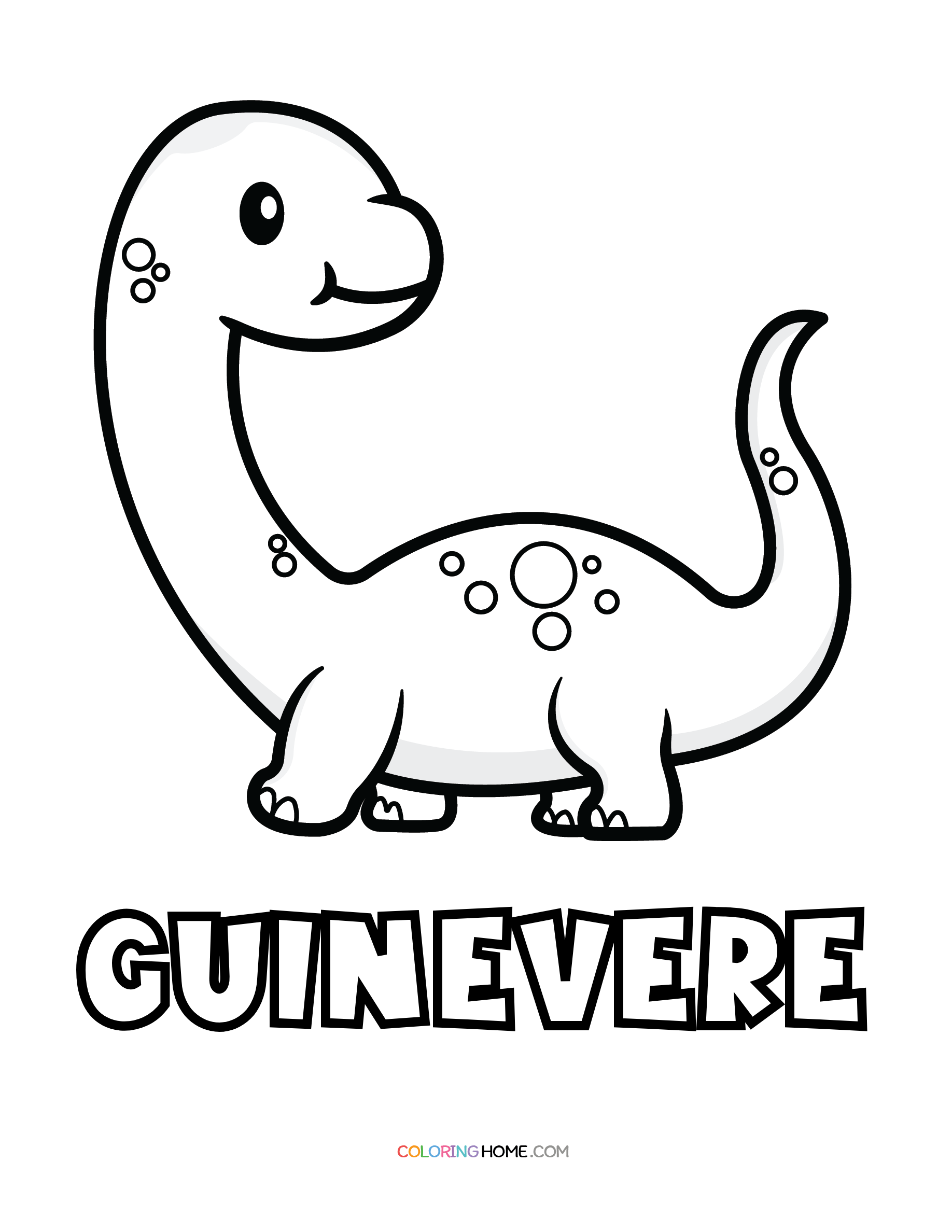 Guinevere dinosaur coloring page