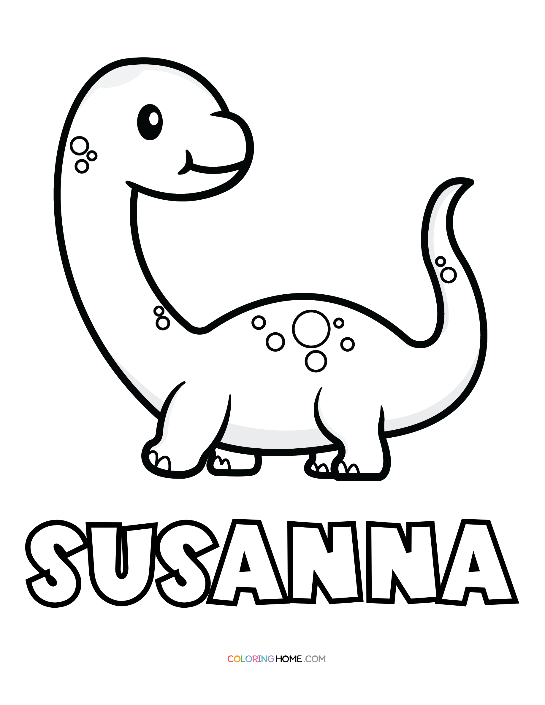 Susanna dinosaur coloring page