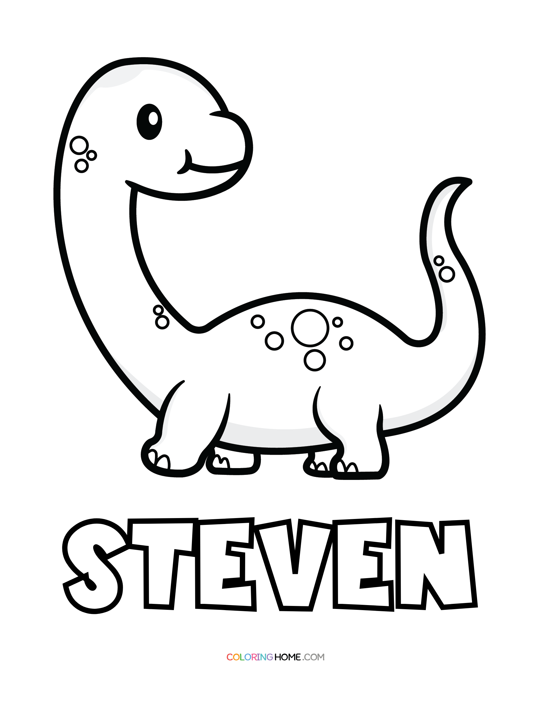 Steven dinosaur coloring page