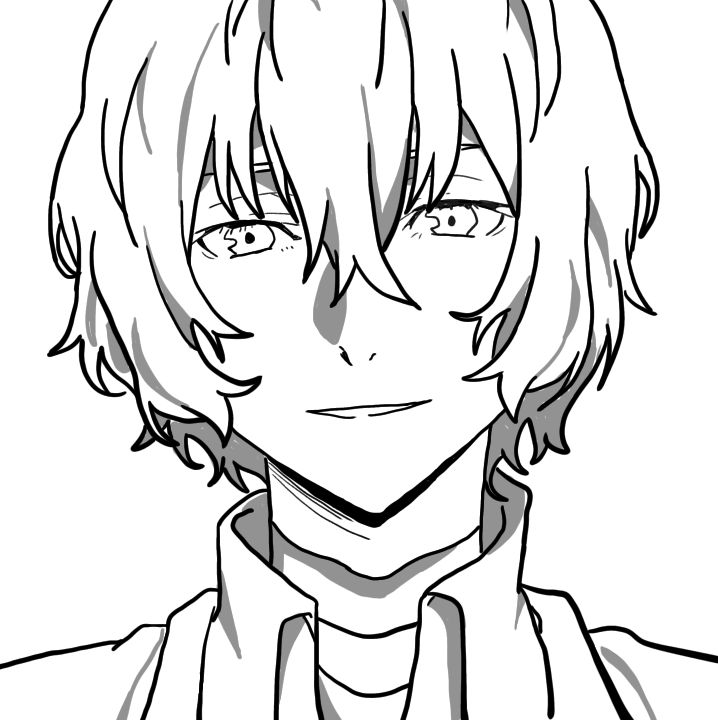 Dazai Outline | Desenhos de anime, Desenho de anime, Desenho hippie