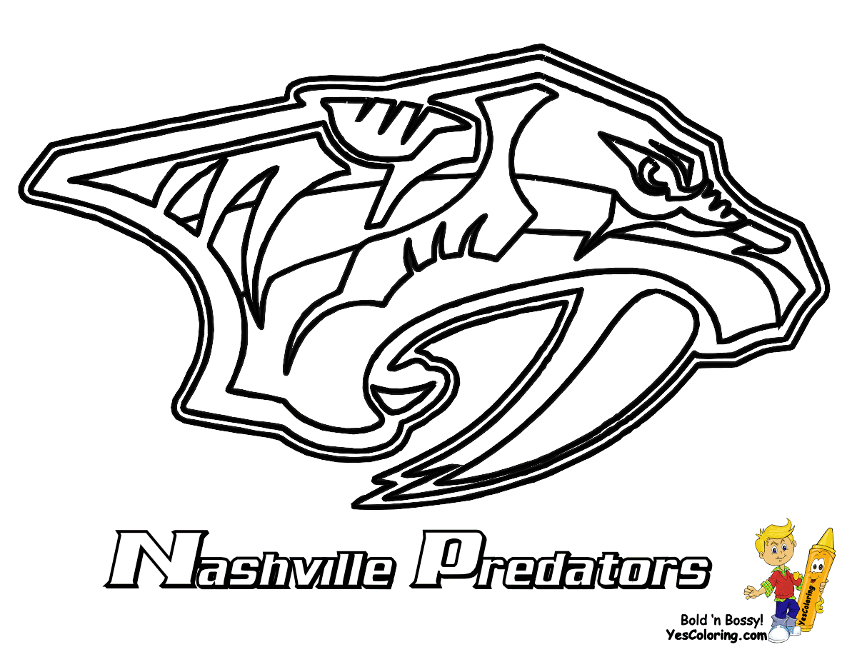 Nashville Predators Logo Coloring Page ...