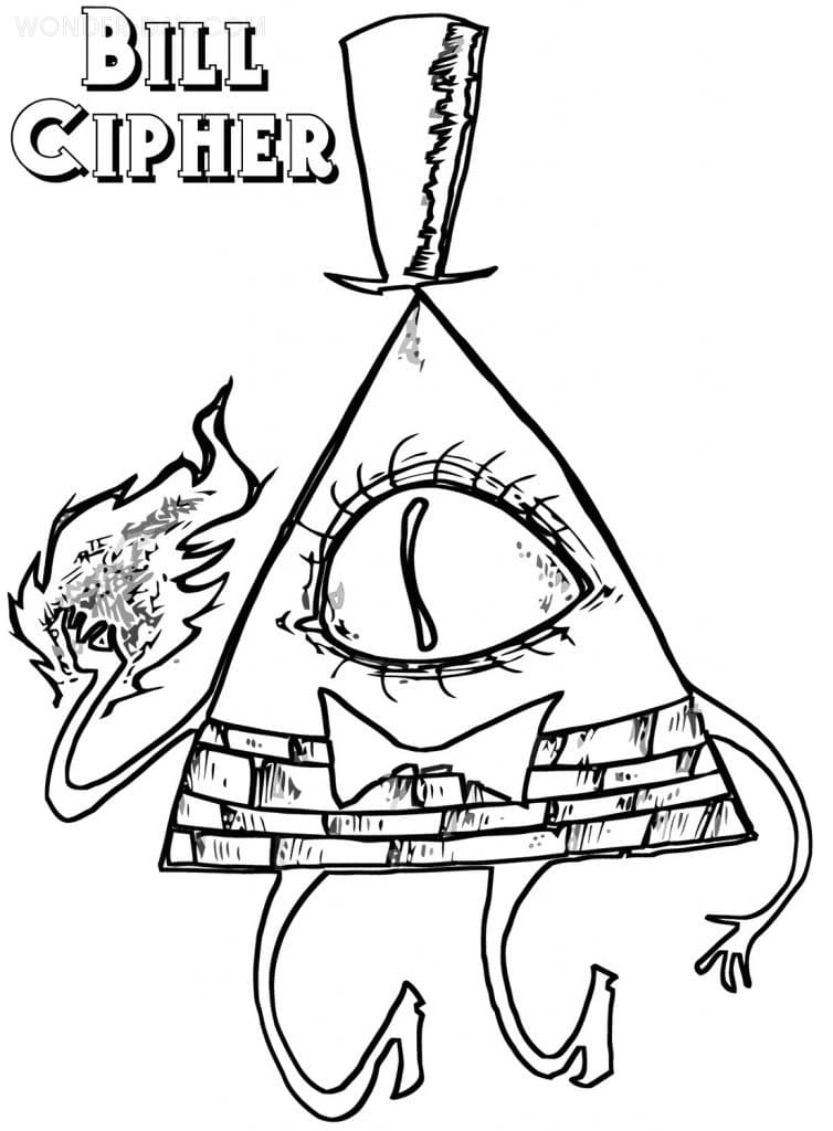Bill Cipher Coloring Pages | WONDER DAY — Coloring pages for children and  adults