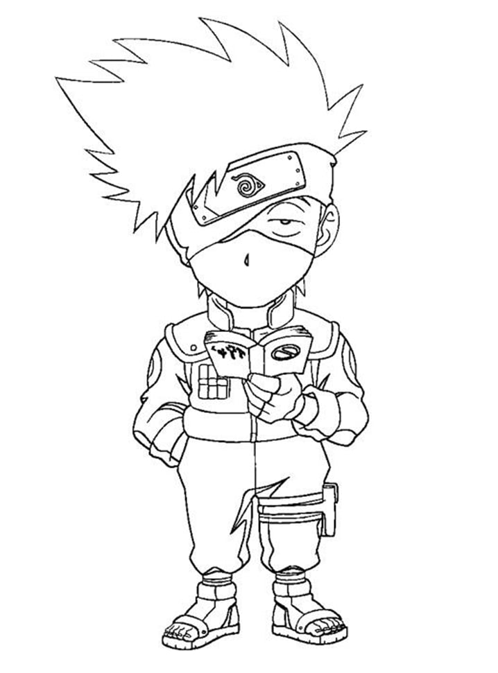 Kakashi Hatake coloring book printable and online