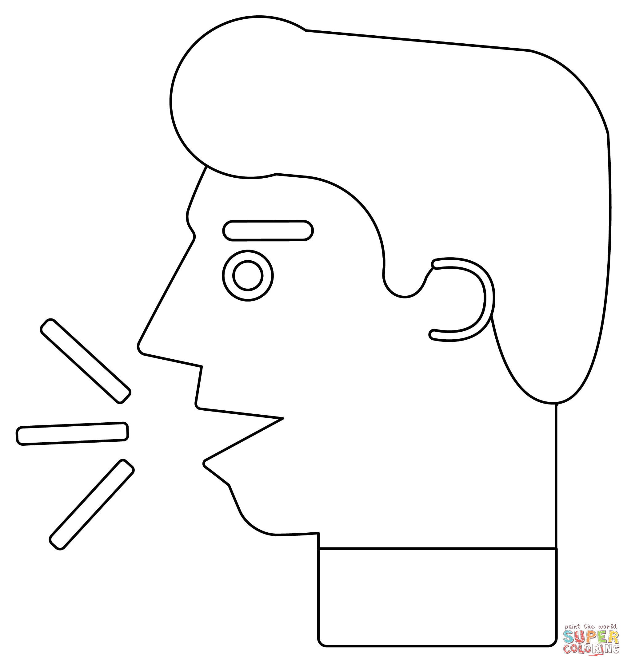 Person Speaking coloring page | Free Printable Coloring Pages