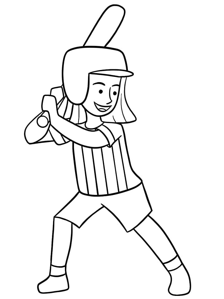 Softball Coloring Pages - Free Printable Coloring Pages for Kids