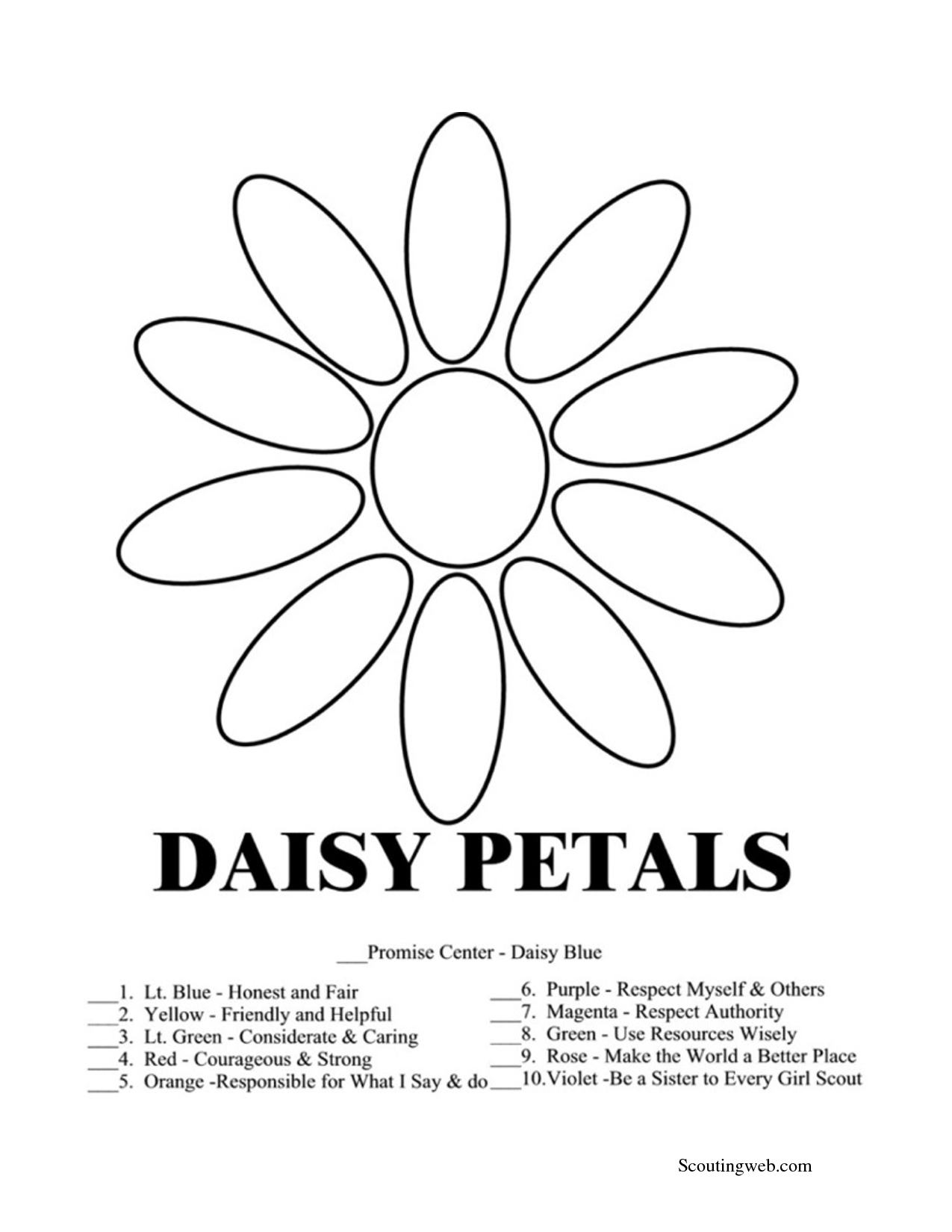 Free Daisy Coloring Pages - Greatindex.net