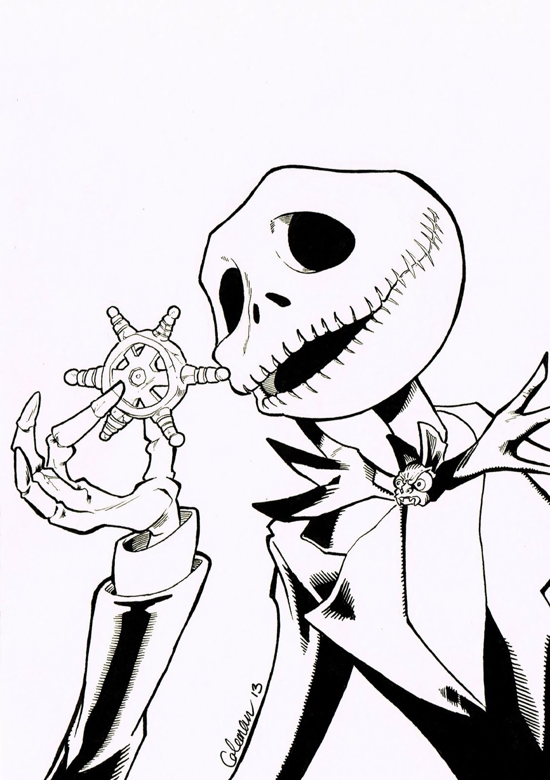 Nightmare Before Christmas Coloring Pages free nightmare before ...