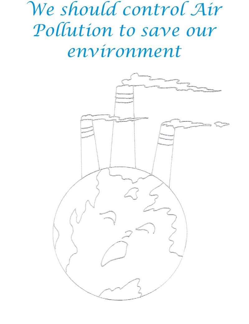 Air Pollution Coloring Page