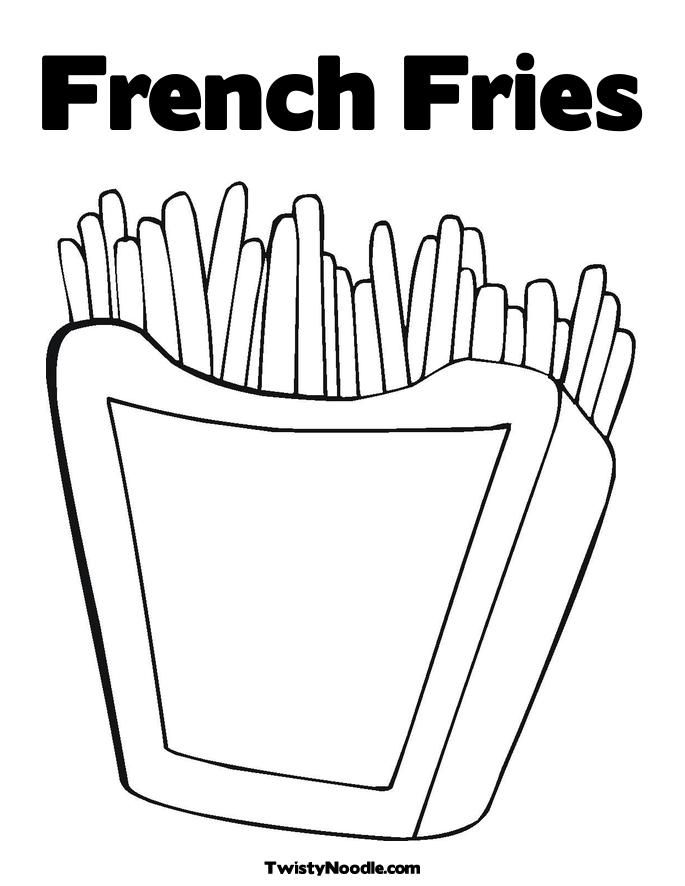 French Fries Coloring Pages - High Quality Coloring Pages