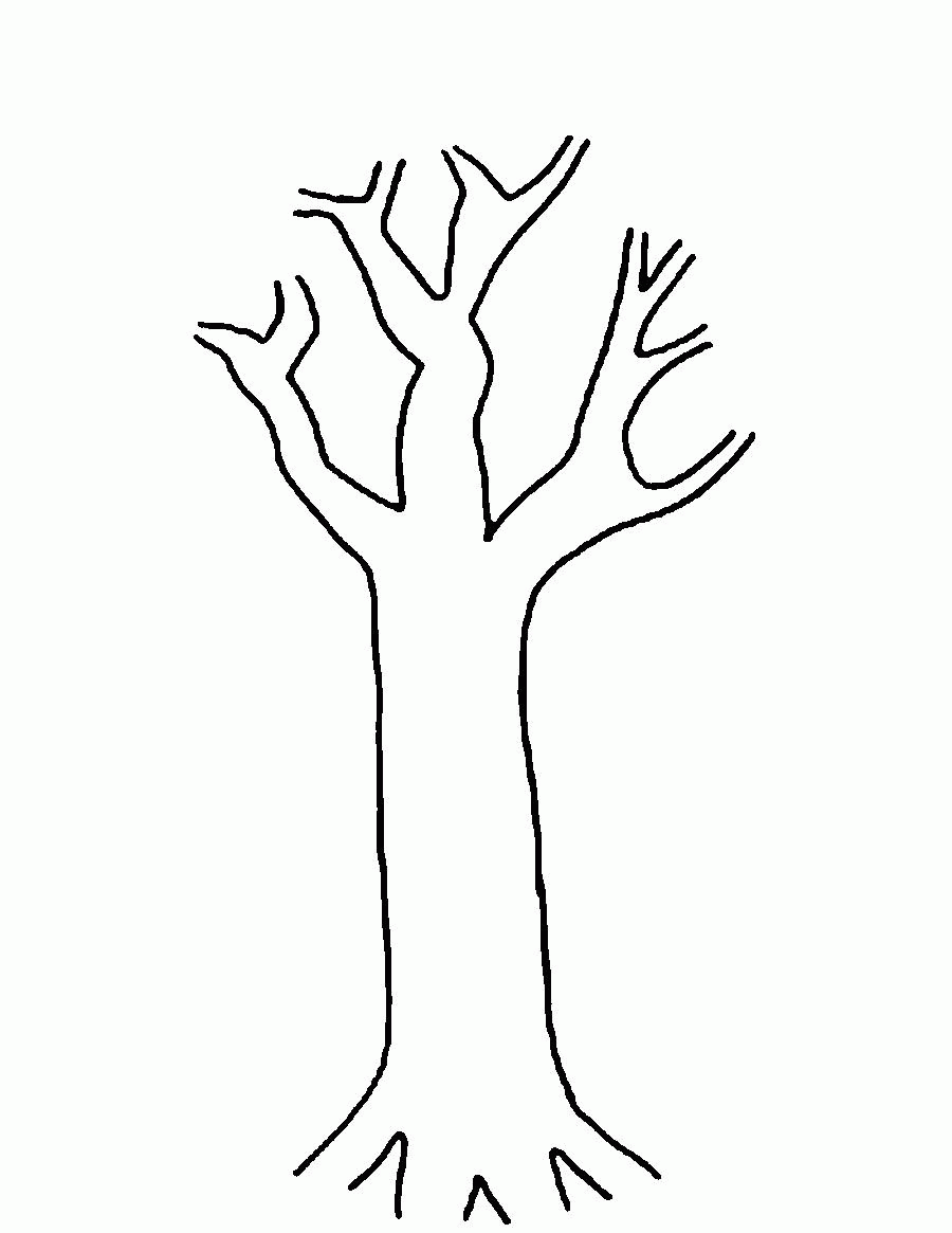Tree With No Leaves Coloring Page