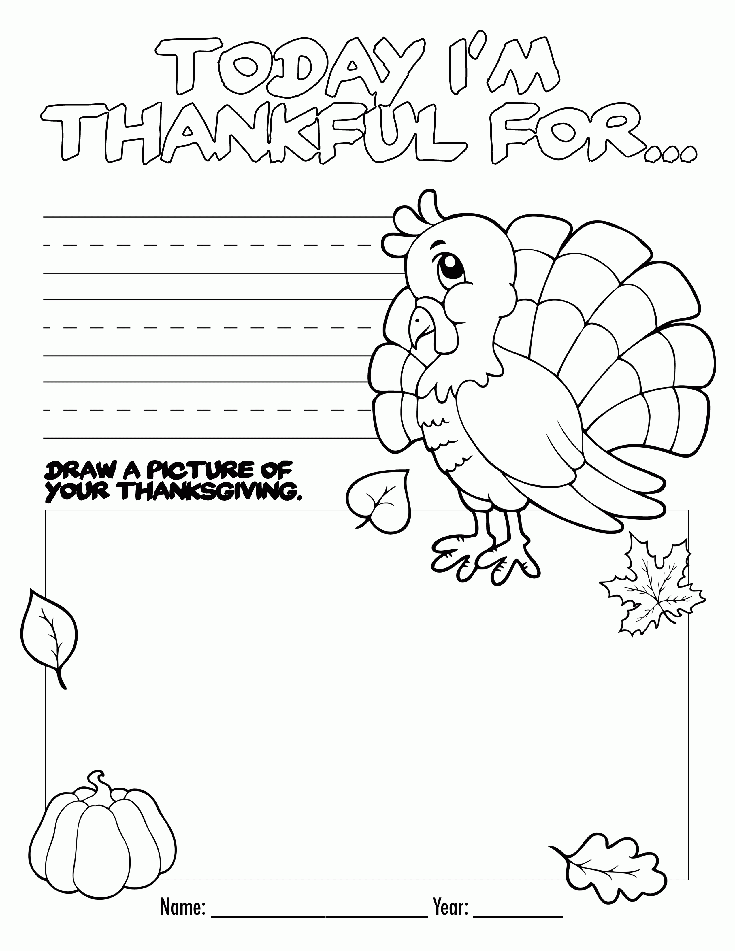 Thanksgiving Coloring Book {free printable} - How to Nest for Lessâ¢