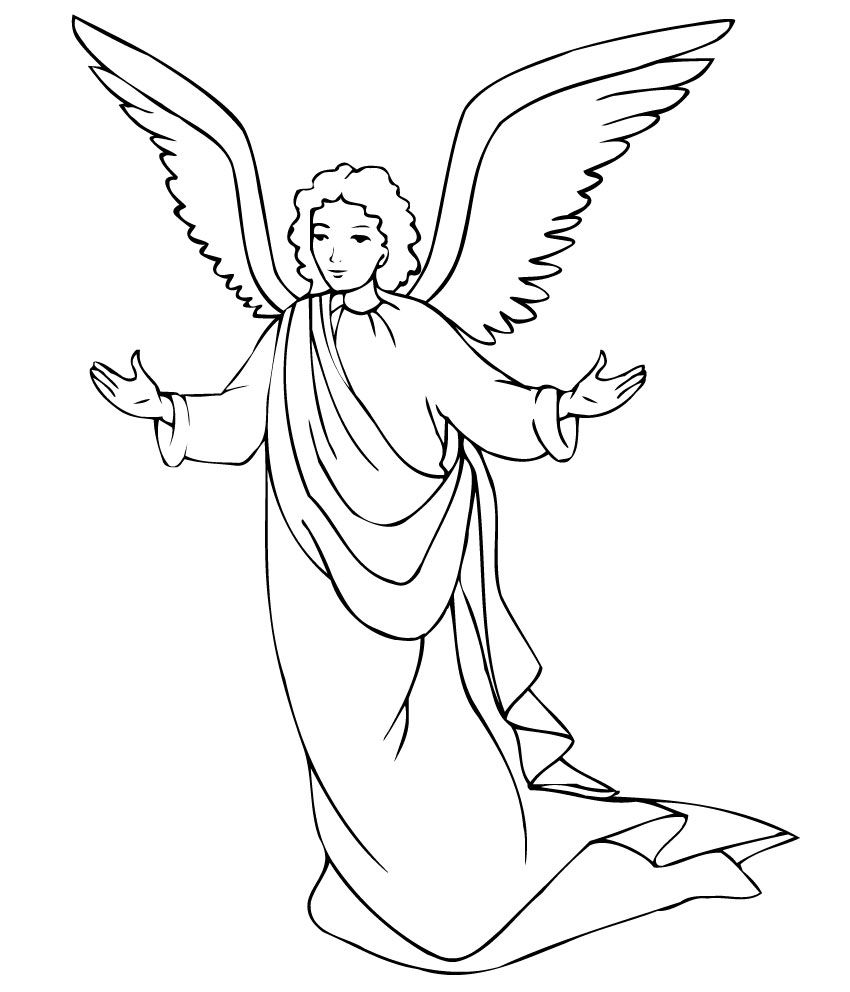 Free Printable Angel Coloring Pages For Kids | Angel coloring ...