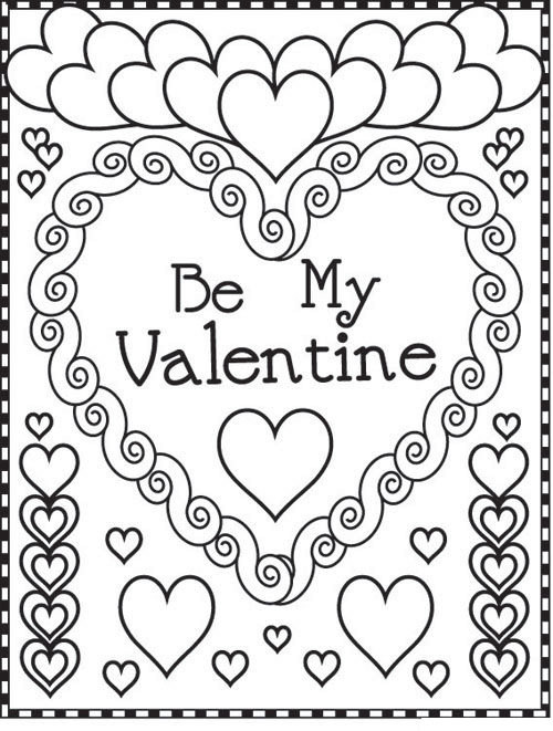 Free Valentine Coloring Pages For Kids Archives - gobel coloring page