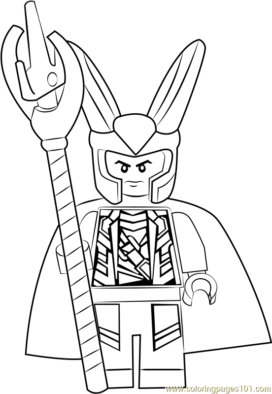 Lego Loki Coloring Page - Free Lego Coloring Pages : ColoringPages101.com