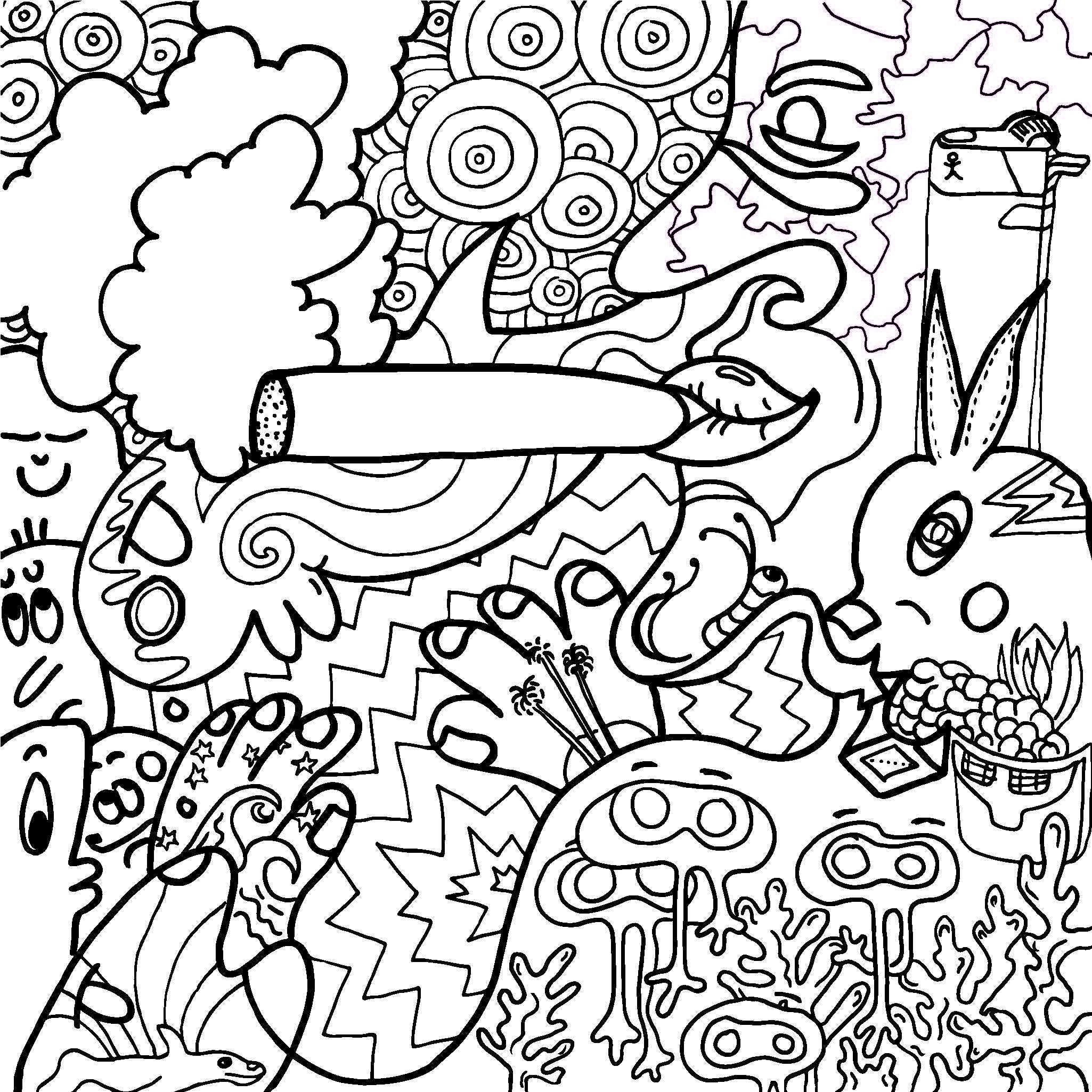Stoner Coloring Book for Adults: the king of weed Let's Get High And Color,  The Stoner's Psychedelic Coloring Book, cannabis coloring books for adults  a book by Aymen Boudefar