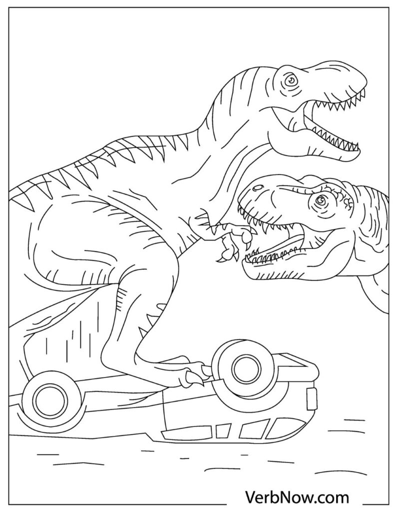 Free JURASSIC WORLD Coloring Pages for Download (PDF) - VerbNow