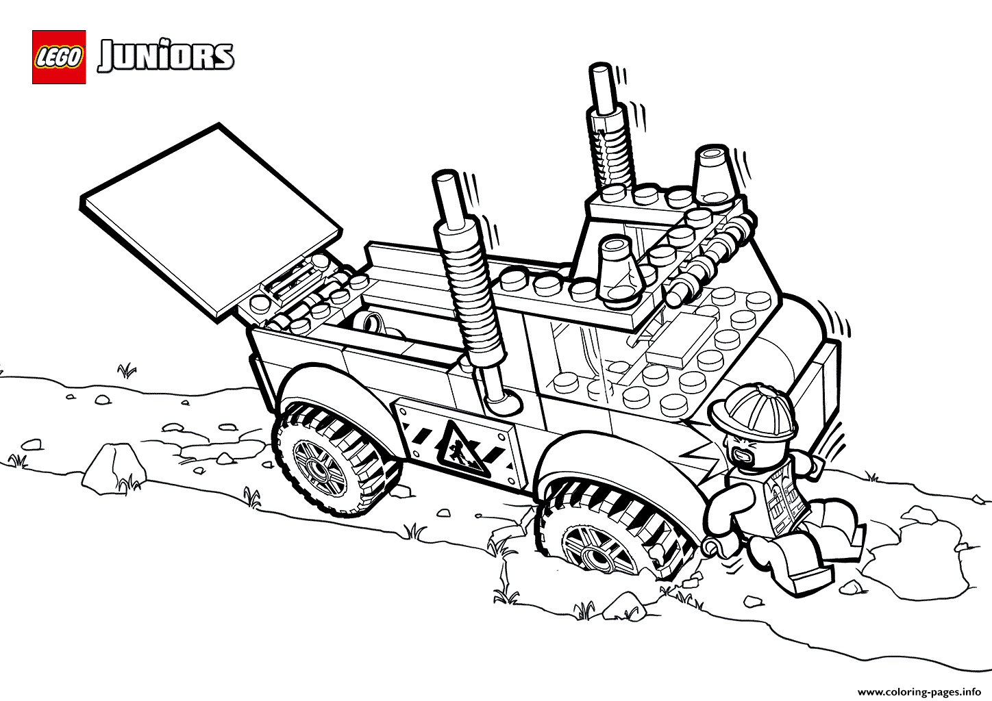 Lego Truck Coloring Pages Printable