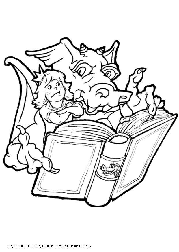 Coloring Page Prince and Dragon - free printable coloring pages - Img 12260